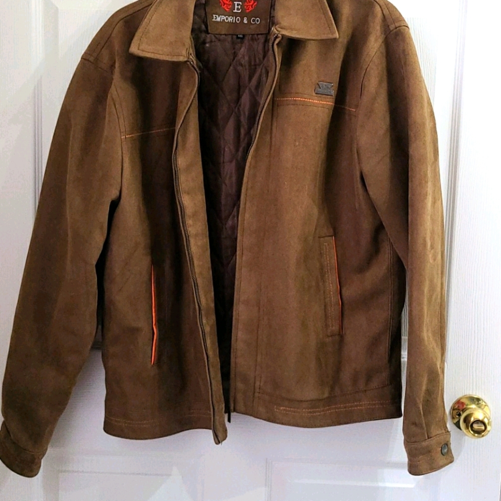 Womans Armani emperio tan suede jacket xl